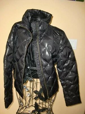 Juniors~JOE Fresh~ NEGRA Chaqueta acolchada con cremallera Bolsillos con cremallera Forrados Talla XS Foto 1 de 4