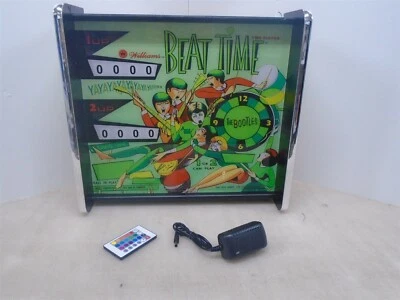 Williams Beat Time Cabezal Pinball Pantalla LED Caja de Luz Foto 1 de 4