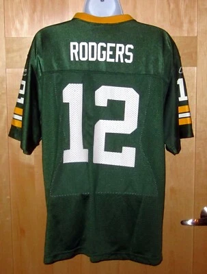 Camiseta REEBOK NFL TEAM 2010 Aaron Rodgers #12 Green Bay Packers MENINAS GRANDES - Imagem 1 de 4