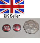 Uk Seller 2x 14mm Remote Key Fob Badge 3d Emblem Sticker Decal Fiat