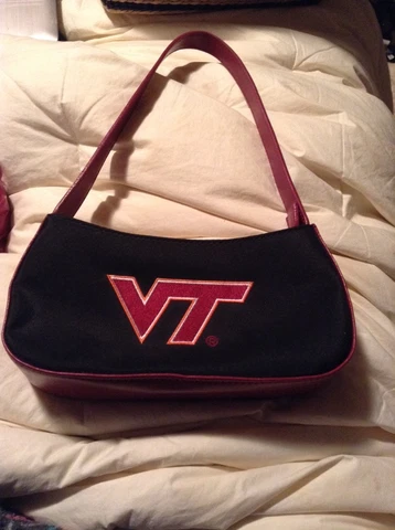 Virginia Tech Hokies Purse Hand Bag Maroon VT Fan Alumni Cover