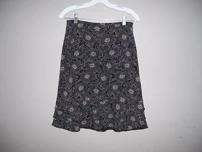 Context Petites Size PS Multi-Color Floral Knee Length Lined A-Line Skirt  - Image 1 of 4