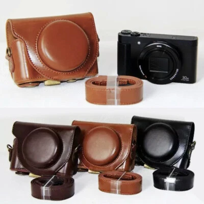 Leather camera case bag Grip Strap For Sony DSC-HX90V HX90 WX500 - Image 1 of 4