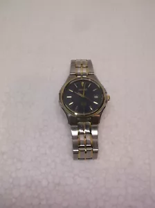SEIKO Solar 100m Men's Watch #V157-0AE0 A4 Stainless Gold Pre-owned Working - Picture 1 of 11