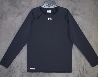 Under Armour Shirt Adult 3XL XXXL Black Compression Athletic Long Sleeve Mens - Image 1 of 4