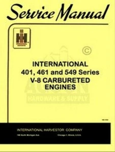 Unidad de potencia International U 401 461 549 U401 U461 U549 manual de servicio del motor V-8 - Imagen 1 de 1