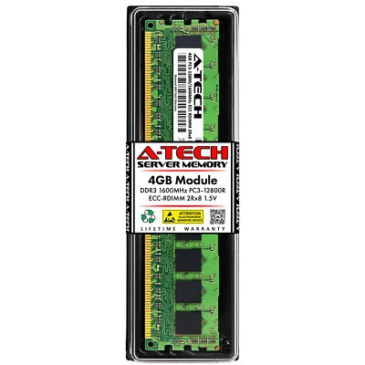 4GB DDR3 PC3-12800R ECC RDIMM IBM-Lenovo 47J0164 Equivalent Server Memory RAM 1x - Image 1 of 4