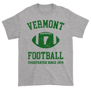 University Vermont Football Funny Distressed Undefeated Since 1974 Shirt S-3XL - Picture 1 of 2