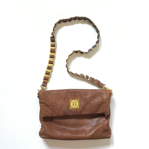 Borsa a tracolla Tory Burch Louisa pelle messenger borsa a tracolla donna marrone pelle