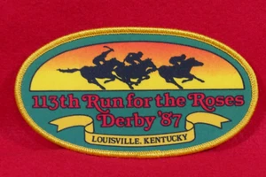 Vintage 1987 113th Run For The Roses Derby ‘87 Louisville KY 5" Sew On Patch - Picture 1 of 2