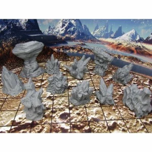 Alien Planet Rocks Scatter Terrain Scenery Mini Miniature 3D Printed - Picture 1 of 4
