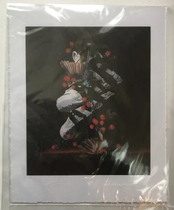 Kathy Ager Black White Red All Over NTWRK Art Print Nike Sneakers 14”x11” - Picture 1 of 7