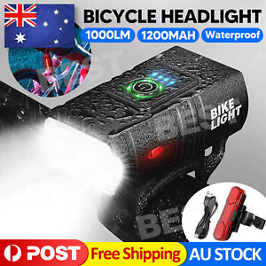 Bike Light Set Rechargeable LED Bicycle Lights Waterproof Headlight Front Rear A
