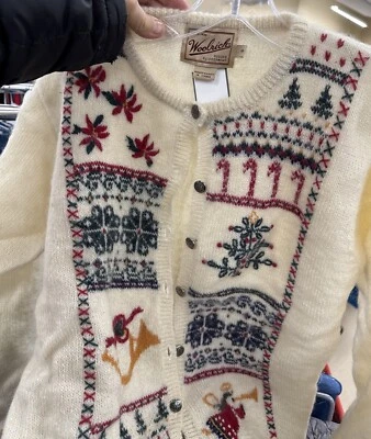 Suéter Cárdigan Vintage Woolrich S Navidad Vacaciones Lana Mohair ¡Excelente Estado!! Foto 1 de 4