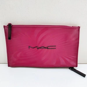 MAC Purple Double Zip Makeup Cosmetic Bag Case, Travel Toiletry Pouch, Brand NEW - Foto 1 di 8