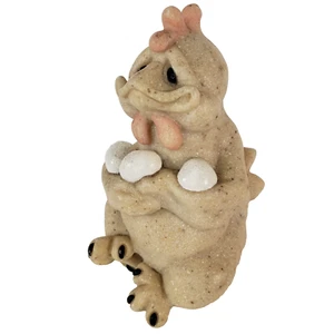 Quarry Critters Large ''Cluck'' Chicken Holding Eggs 2003 Easter Figurine Hen - Picture 1 of 12