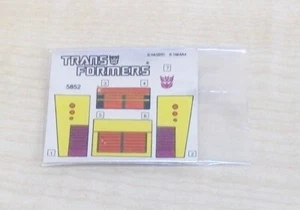 Transformers: G1 Vortex sticker sheet - Unused and bagged - Picture 1 of 2