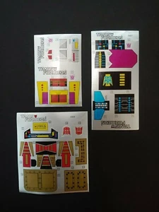 TRANSFORMERS G1 COMBATICONS BRUTICUS STICKER SHEET US SELLER DS1 - Picture 1 of 1