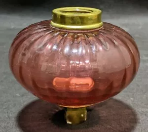 Fuente de lámpara de aceite de vidrio arándano vintage - Imagen 1 de 7