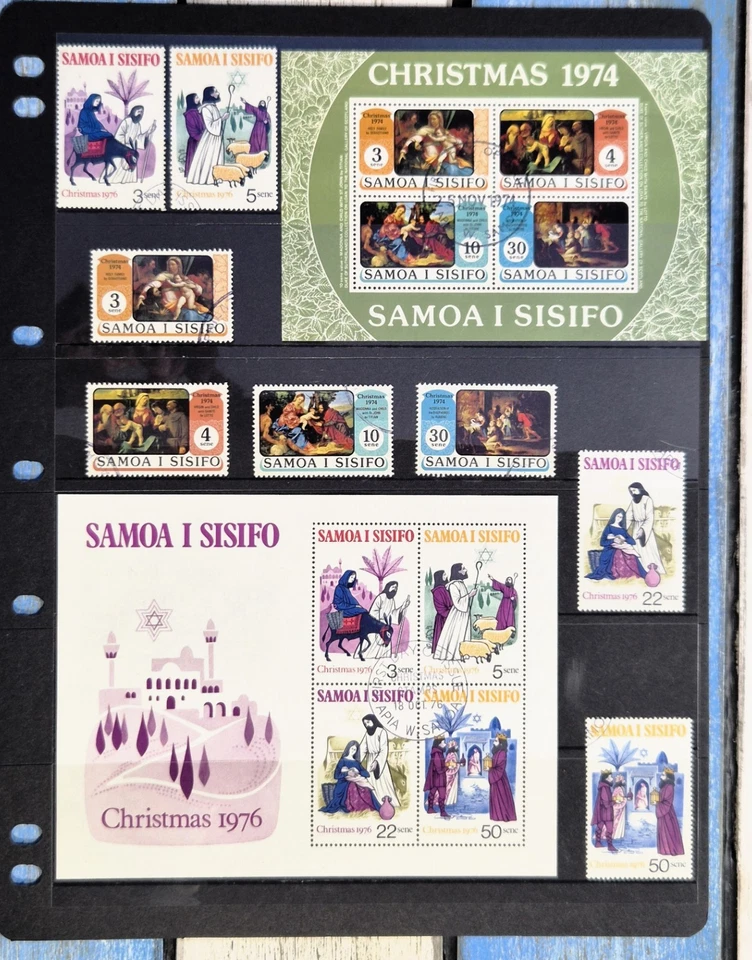 Used Stamps of SAMOA - Christmas Stamps 1974 1976 - First day of Issue - Image 1 of 1