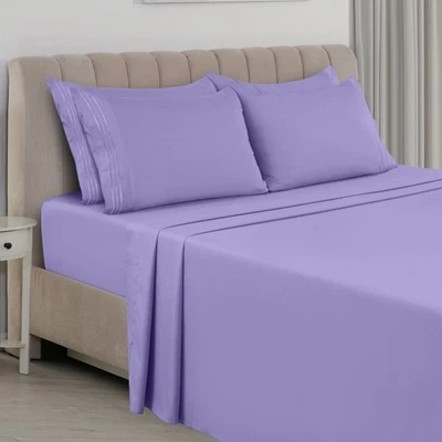 Juego de sábanas serie 1800 6 piezas bolsillo profundo extra cómodo calidad hotelera Foto 1 de 4