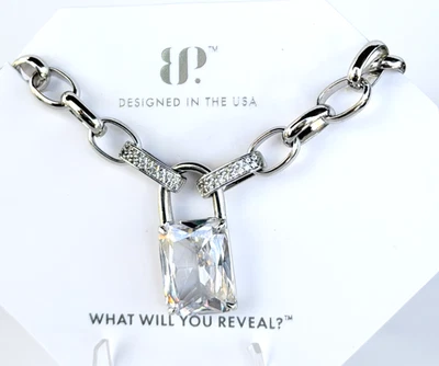 Collar Bomb Party April Lock NK64708 "Trend Maker" circonita cúbica sobre rodio Foto 1 de 2