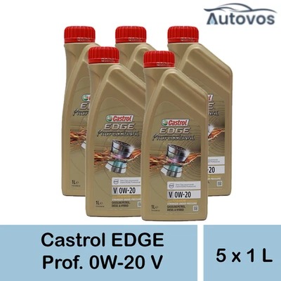 5x1L Castrol EDGE Professional V 0W-20 VOLVO Motoröl FST TITANIUM VCC RBS0-2AE