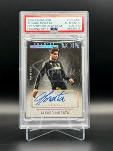 Panini Noir Country Signatures 2016-17/10 Álvaro Morata #CO-AMO PSA automático 10 - Imagen 1 de 1