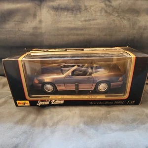 Maisto Mercedes-Benz 500 SL Model Car 1989 Gray & Purple? opened box - Picture 1 of 10