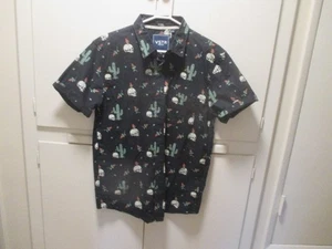 VSTR Men"s Fun Halloween Shirt Skulls/Cactus/Rose Size L - Picture 1 of 6