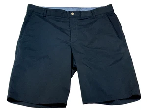 Pantaloncini da golf Nike Golf da uomo leggeri neri piatti davanti taglia 32 cuciture interne 10 pollici - Foto 1 di 8