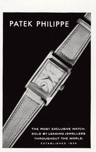 1937 Patek Philippe Watch: Most Exclusive Vintage Print Ad - Picture 1 of 1
