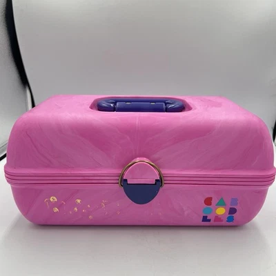 Caboodles Marble Pink Model 2620 Mirror Tray Makeup Case VTG Retro 90s purple EX - Image 1 of 4