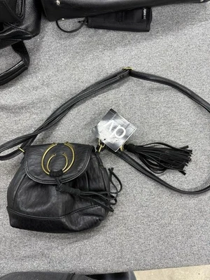 Bolso de hombro para mujer Bvlgari azul/negro denim/cuero Foto 1 de 4