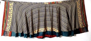 Women's Indian Sari Wrap Skirt Handmade Reversible Vintage Hippie XL Tea - Picture 1 of 6