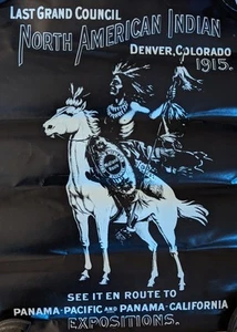 **NORTH AMERICAN INDIAN LAST GRAND COUNCIL REPRINT POSTER***COLORADO MIDLAND RY. - Picture 1 of 1