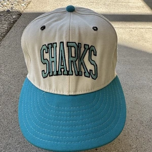 Vintage 90s San Jose Sharks Script Pro Line Hat Size 6 3/4 NHL Hockey Embroider - Picture 1 of 6