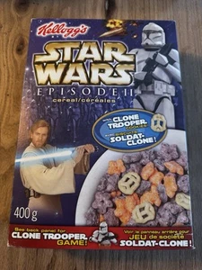 2001 Canadian Kellogg’s Star Wars Episode II Cereal 400g Full Box Factory Sealed - Picture 1 of 7