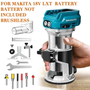 6 Gang Akku Brushless Holz Trimmer Kompakt Oberfräse für Makita 18V ohne Akku - Bild 1 von 16