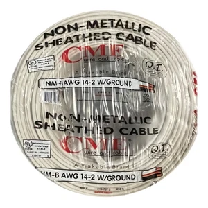 CME WIRE & CABLE 14/2 + GROUND COPPER BUILDING WIRE, NM-B CABLE, 250-FEET - Picture 1 of 1