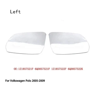 Left Side Rearview Mirror Glass for Volkswagen Polo 2005-2009 - Picture 1 of 4