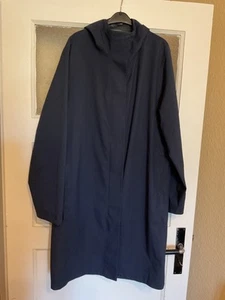 UNIQLO lange Damen Blocktech Regenjacke Mantel Kapuze Gr. XL dunkelblau - Bild 1 von 8