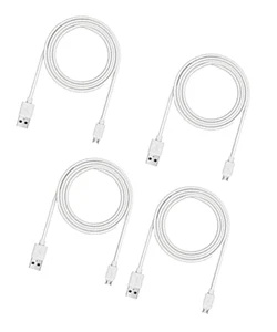 4x Micro Data & Fast Charging Phone Cable 6ft USB 2.0 A Male to Micro B Male 4pc - Picture 1 of 5