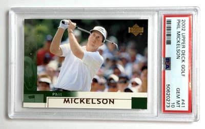 Golf Upper Deck Phil Mickelson #41 2002 PSA 10 RC  Foto 1 de 2