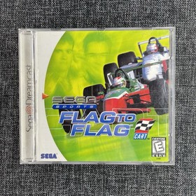 Flag to Flag (Sega Dreamcast, 1999) ⭐️Disc Excellent Tested *Cover Art Damage*