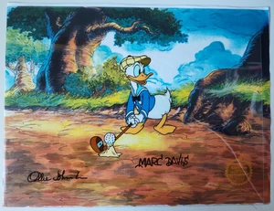 DONALD DUCK DISNEY GOLFSERIE ANIMATIONSPRODUKTION CEL MARC DAVIS OLLIE JOHNST - Bild 1 von 7