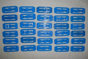 Genuine Hot Wheels CONNECTORS Track Joiners Joints Lot of 30 BLUE Mattel - Picture 1 of 14