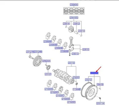 HYUNDAI I30 MK3 FLYWHEEL 232002A801 NEW GENUINE - Image 1 of 2