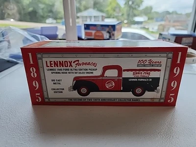 Lennox Furnaces 1940 Ford Diecast Ultra Edition Pickup bank 100 Anniversary NIB - Image 1 of 3