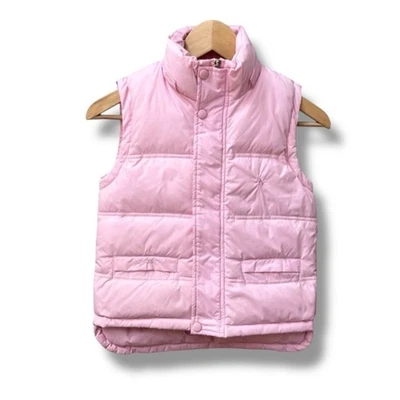 Polo Ralph Lauren Colete Puffer Meninas XL Rosa Preenchimento Zíper Snap Front Inverno Quente - Imagem 1 de 4